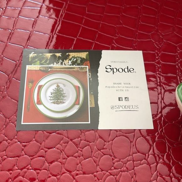 Spode Bone/Green/Yellow Multi Color "Christmas Tree" 9" Chtistmas Tree Dish - Picture 3 of 7